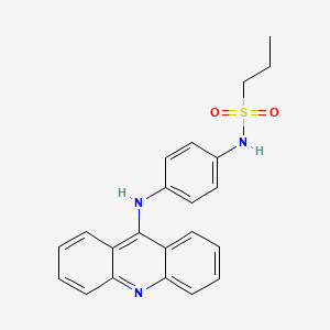 molecular formula C22H21N3O2S B13794118 Propanesulfonanilide, 4'-(9-acridinylamino)- CAS No. 53221-88-8