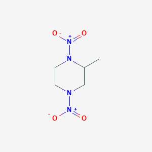 molecular formula C5H10N4O4 B13794129 2-Methyl-1,4-dinitropiperazine CAS No. 98070-02-1