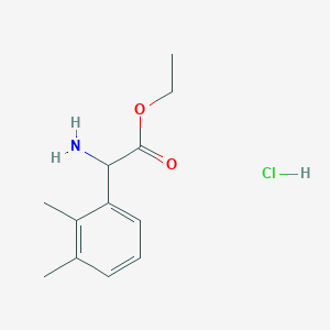 molecular formula C12H18ClNO2 B1379415 Ethyl 2-amino-2-(2,3-dimethylphenyl)acetate hydrochloride CAS No. 1803572-17-9