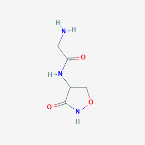 molecular formula C5H9N3O3 B13794186 Acetamide,2-amino-N-(3-oxo-4-isoxazolidinyl)- 