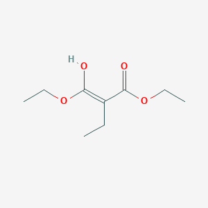 molecular formula C9H16O4 B13794206 ethyl (2E)-2-[ethoxy(hydroxy)methylidene]butanoate 