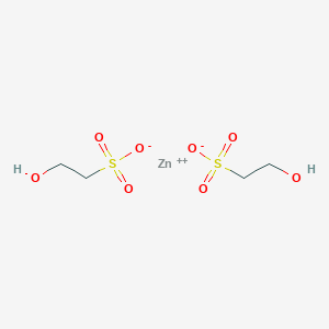molecular formula C4H10O8S2Zn B137943 Ethanesulfonic acid, 2-hydroxy-, zinc salt (2:1) CAS No. 129756-32-7
