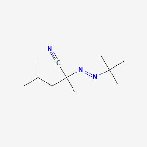 molecular formula C11H21N3 B13794303 2-((1,1-Dimethylethyl)azo)-2,4-dimethylvaleronitrile CAS No. 55912-18-0