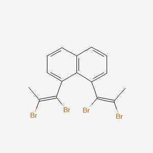 molecular formula C16H12Br4 B13794335 1,8-Bis[(Z)-1,2-dibromo-1-propenyl]naphthalene 