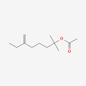 molecular formula C12H22O2 B13794350 2-Methyl-6-methylideneoctyl acetate CAS No. 88969-41-9