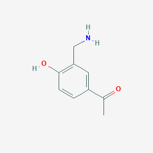 molecular formula C9H11NO2 B13794411 Ethanone, 1-[3-(aminomethyl)-4-hydroxyphenyl]-(9CI) 