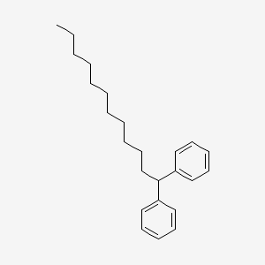 molecular formula C24H34 B13794420 1,1-Diphenyldodecane CAS No. 68986-77-6