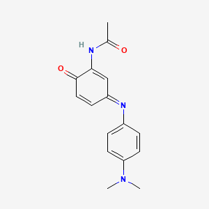 molecular formula C16H17N3O2 B13794428 N-(3-(p-Dimethylaminophenyl)imino-6-oxo-1,4-cyclohexadien-1-yl)acetamide CAS No. 64693-21-6