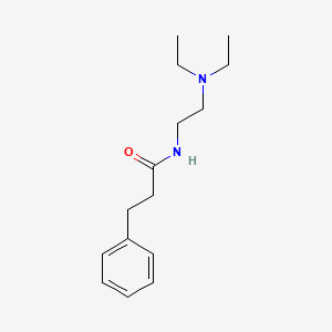 molecular formula C15H24N2O B13794434 Propionamide, N-(2-(diethylamino)ethyl)-3-phenyl- CAS No. 51816-18-3