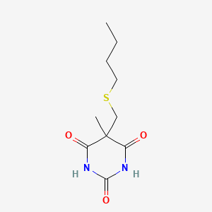 molecular formula C10H16N2O3S B13794448 5-(Butylthiomethyl)-5-methyl-2-sodiooxy-4,6(1H,5H)-pyrimidinedione 