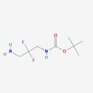 molecular formula C8H16F2N2O2 B1379445 tert-butyl N-(3-amino-2,2-difluoropropyl)carbamate CAS No. 1044675-84-4