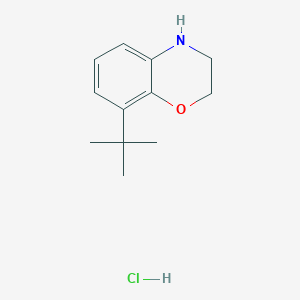 molecular formula C12H18ClNO B1379446 8-tert-butyl-3,4-dihydro-2H-1,4-benzoxazine hydrochloride CAS No. 1798017-13-6