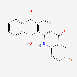 molecular formula C21H10BrNO3 B13794510 10-Bromonaphth(2,3-c)acridine-5,8,14(13H)-trione CAS No. 52636-59-6