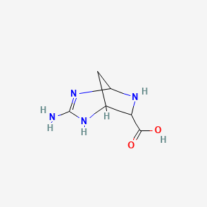 molecular formula C6H10N4O2 B13794519 2,4,6-Triazabicyclo[3.2.1]oct-2-ene-7-carboxylicacid,3-amino-,endo-(9CI) 