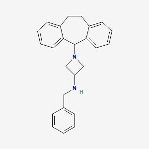 molecular formula C25H26N2 B13794534 N-benzyl-1-(2-tricyclo[9.4.0.03,8]pentadeca-1(15),3,5,7,11,13-hexaenyl)azetidin-3-amine CAS No. 73855-83-1