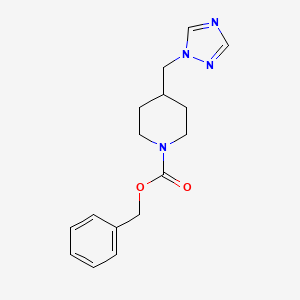 molecular formula C16H20N4O2 B1379457 benzyl 4-(1H-1,2,4-triazol-1-ylmethyl)piperidine-1-carboxylate CAS No. 1803580-88-2