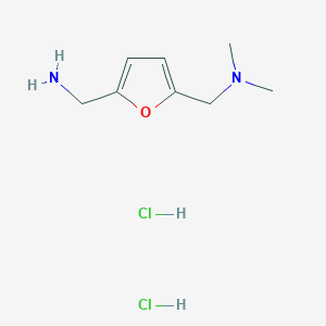 molecular formula C8H16Cl2N2O B1379462 {5-[(Dimethylamino)methyl]furan-2-yl}methanamine dihydrochloride CAS No. 1803592-89-3