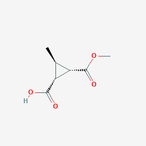 molecular formula C7H10O4 B13794675 1,2-Cyclopropanedicarboxylicacid,3-methyl-,monomethylester,(1S,2R,3R)-(9CI) 