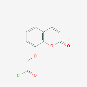 molecular formula C12H9ClO4 B13794681 2-(4-methyl-2-oxo-2H-chromen-8-yloxy)acetyl chloride 