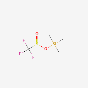 molecular formula C4H9F3O2SSi B13794699 Trifluoromethanesulfinic acid trimethylsilyl ester 