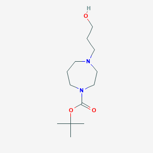 molecular formula C13H26N2O3 B1379472 Tert-butyl 4-(3-hydroxypropyl)-1,4-diazepane-1-carboxylate CAS No. 769157-30-4