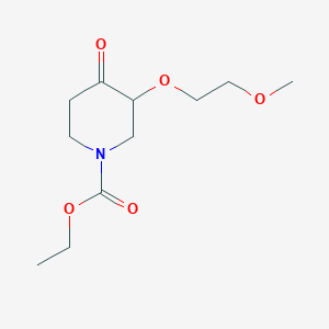 molecular formula C11H19NO5 B13794743 Ethyl 3-(2-methoxyethoxy)-4-oxopiperidine-1-carboxylate 