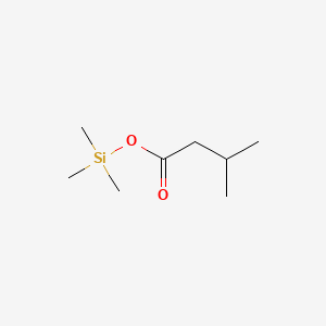 molecular formula C8H18O2Si B13794776 Butanoic acid, 3-methyl-, trimethylsilyl ester CAS No. 55557-13-6