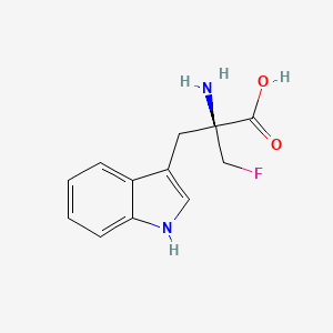molecular formula C12H13FN2O2 B13794777 (s)-alpha-(Fluoromethyl) tryptophan 