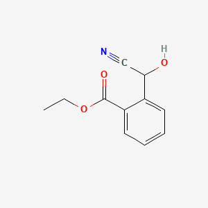 molecular formula C11H11NO3 B13794783 Ethyl 2-[cyano(hydroxy)methyl]benzoate CAS No. 54932-68-2