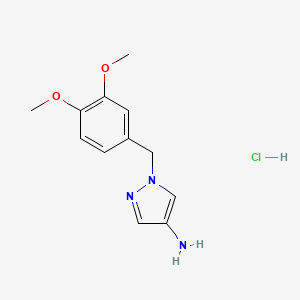 1-[(3,4-dimethoxyphenyl)methyl]-1H-pyrazol-4-amine hydrochloride