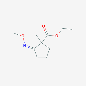 molecular formula C10H17NO3 B13794845 ethyl (2Z)-2-methoxyimino-1-methylcyclopentane-1-carboxylate 