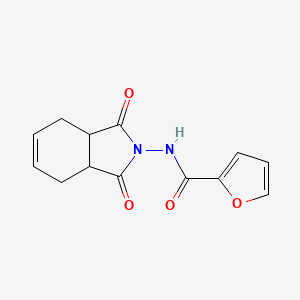 molecular formula C13H12N2O4 B13794861 N-(1,3-dioxo-1,3,3a,4,7,7a-hexahydro-2H-isoindol-2-yl)furan-2-carboxamide 