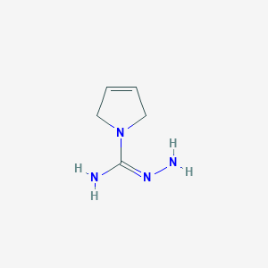 molecular formula C5H10N4 B13794874 N'-amino-2,5-dihydropyrrole-1-carboximidamide 