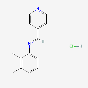 molecular formula C14H15ClN2 B13794906 2,3-Dimethyl-N-(4-pyridinylmethylene)benzenamine monohydrochloride CAS No. 75273-86-8