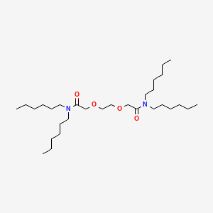 molecular formula C30H60N2O4 B13794910 Acetamide, 2,2'-[1,2-ethanediylbis(oxy)]bis[N,N-dihexyl- CAS No. 67456-22-8