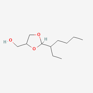molecular formula C11H22O3 B13794913 2-(1-Ethylpentyl)-1,3-dioxolane-4-methanol CAS No. 5694-85-9