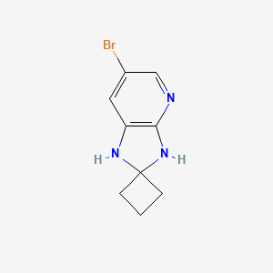 molecular formula C9H10BrN3 B13794946 6-Bromo-2,2-spirocyclobutane-2,3-dihydro-1H-imidazo[4,5-b]pyridine CAS No. 885266-84-2