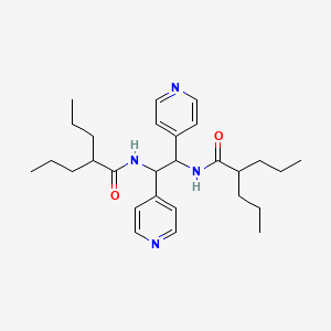 molecular formula C28H42N4O2 B13794968 1,2-Bis(dipropylacetamido)-1,2-di-4-pyridylethane CAS No. 77502-23-9