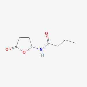 molecular formula C8H13NO3 B13794969 N-(5-Oxotetrahydrofuran-2-yl)butyramide 