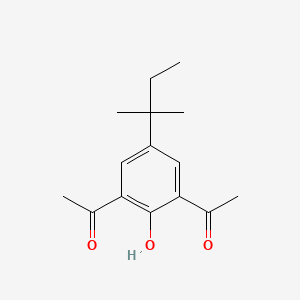 molecular formula C15H20O3 B1379497 1-[3-Acetyl-2-hydroxy-5-(2-methylbutan-2-yl)phenyl]ethan-1-one CAS No. 1803600-59-0