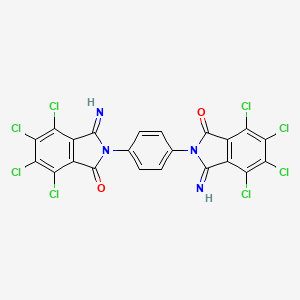molecular formula C22H6Cl8N4O2 B13794977 2,2'-(1,4-Phenylene)bis(4,5,6,7-tetrachloro-3-iminoisoindolin-1-one) 