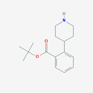 molecular formula C16H23NO2 B1379499 Tert-butyl 2-(piperidin-4-yl)benzoate CAS No. 1803600-82-9