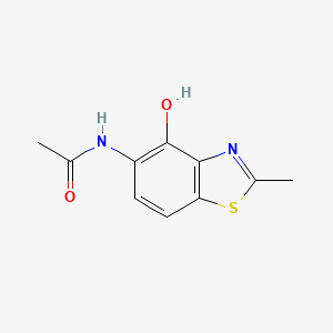 molecular formula C10H10N2O2S B13794998 N-(4-hydroxy-2-methylbenzo[d]thiazol-5-yl)acetamide 