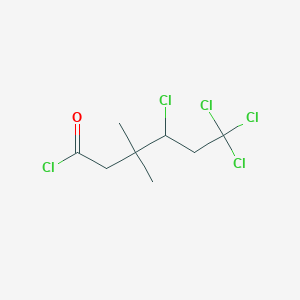 molecular formula C8H11Cl5O B13795066 4,6,6,6-Tetrachloro-3,3-dimethylhexanoyl chloride CAS No. 61898-96-2