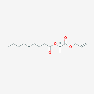molecular formula C15H26O4 B13795069 Nonanoic acid, 1-methyl-2-oxo-2-(2-propenyloxy)ethyl ester CAS No. 63906-98-9