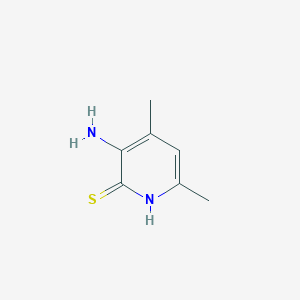 molecular formula C7H10N2S B13795077 3-Amino-4,6-dimethylpyridine-2(1H)-thione CAS No. 553658-97-2