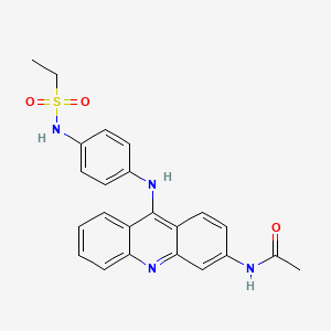 molecular formula C23H22N4O3S B13795080 Ethanesulfonanilide, 4'-(9-(3-acetamidoacridinyl)amino)- CAS No. 53221-97-9