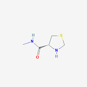 molecular formula C5H10N2OS B13795083 4-Thiazolidinecarboxamide,N-methyl-,(4R)-(9CI) CAS No. 270258-77-0