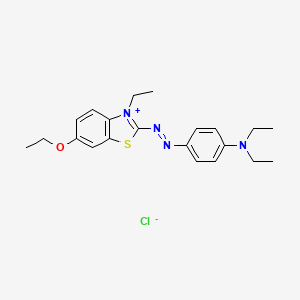 molecular formula C21H27ClN4OS B13795090 2-((4-(Diethylamino)phenyl)azo)-6-ethoxy-3-ethylbenzothiazolium chloride CAS No. 68134-33-8