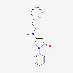 molecular formula C19H22N2O B13795092 4-[Methyl(2-phenylethyl)amino]-1-phenylpyrrolidin-2-one CAS No. 6212-98-2